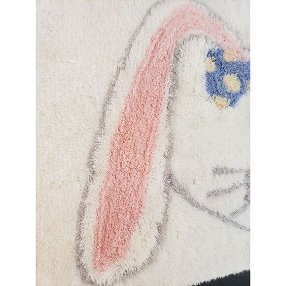 Bunny Throw Rug 20x31 Accent Rug Bathroom Mat easter Rabbit Kids Decor - Picture 4 of 9